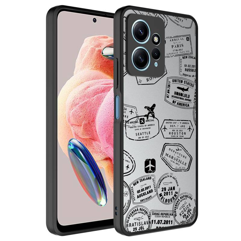 Xiaomi Redmi Note 12 4G Case Mirror Patterned Camera Protected Glossy Zore Mirror Cover - 6