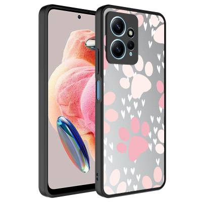 Xiaomi Redmi Note 12 4G Case Mirror Patterned Camera Protected Glossy Zore Mirror Cover - 7