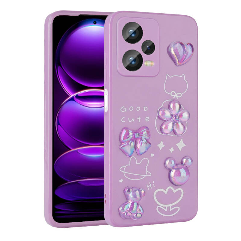 Xiaomi Redmi Note 12 4G Case Relief Figured Shiny Zore Toys Silicone Cover - 1