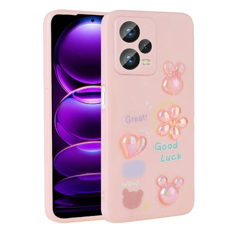 Xiaomi Redmi Note 12 4G Case Relief Figured Shiny Zore Toys Silicone Cover - 5