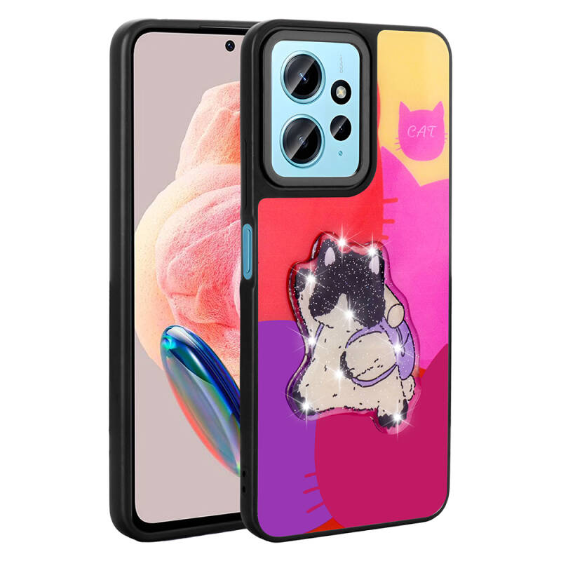 Xiaomi Redmi Note 12 4G Case Shining Embossed Zore Amas Silicone Cover with Iconic Figure - 6
