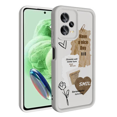 Xiaomi Redmi Note 12 5G Case Camera Protected Printed Back Surface Zore Klas Cover - 3