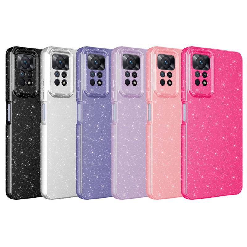 Xiaomi Redmi Note 12 Pro 4G Case Camera Protection Glittery Luxury Zore Cotton Cover - 2