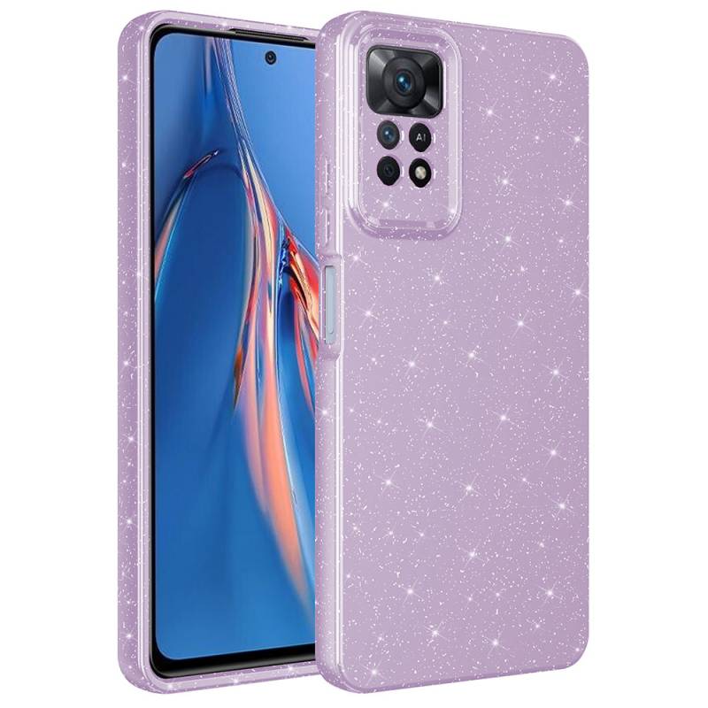 Xiaomi Redmi Note 12 Pro 4G Case Camera Protection Glittery Luxury Zore Cotton Cover - 6