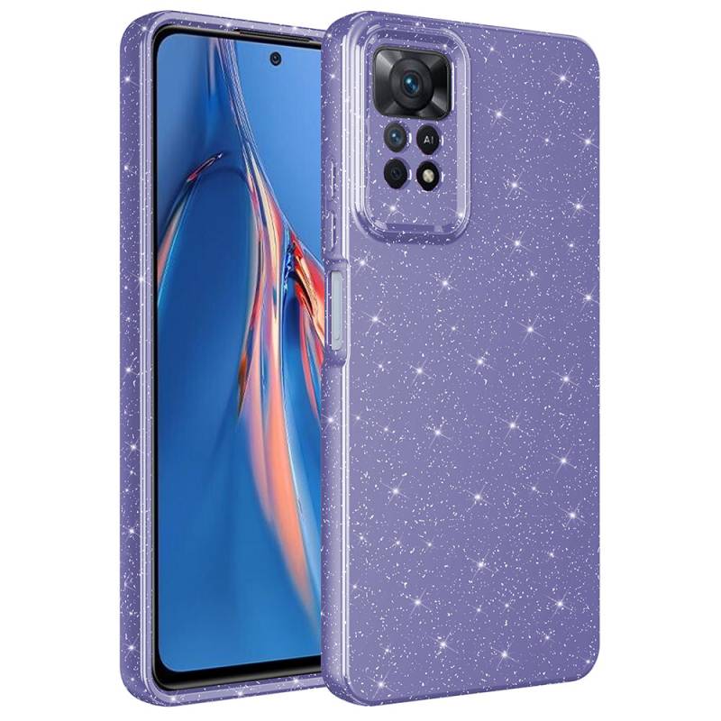 Xiaomi Redmi Note 12 Pro 4G Case Camera Protection Glittery Luxury Zore Cotton Cover - 7