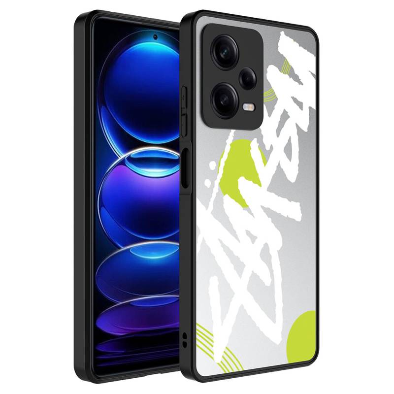 Xiaomi Redmi Note 12 Pro 5G Case Mirror Patterned Camera Protected Glossy Zore Mirror Cover - 1
