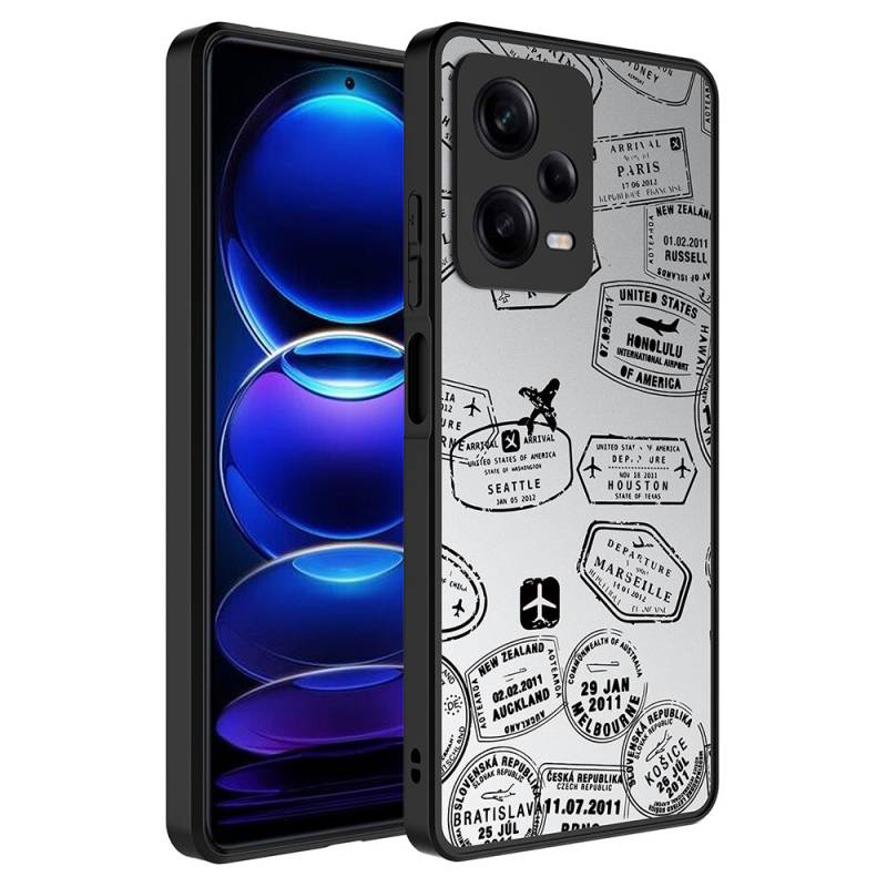 Xiaomi Redmi Note 12 Pro 5G Case Mirror Patterned Camera Protected Glossy Zore Mirror Cover - 5