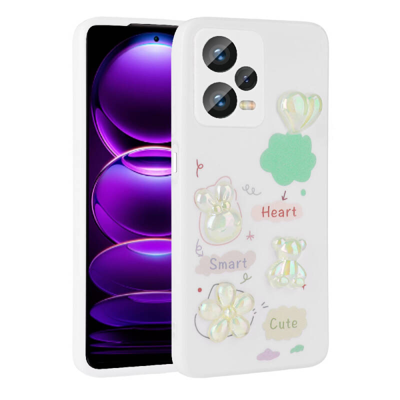 Xiaomi Redmi Note 12 Pro 5G Case Relief Figured Shiny Zore Toys Silicone Cover - 1