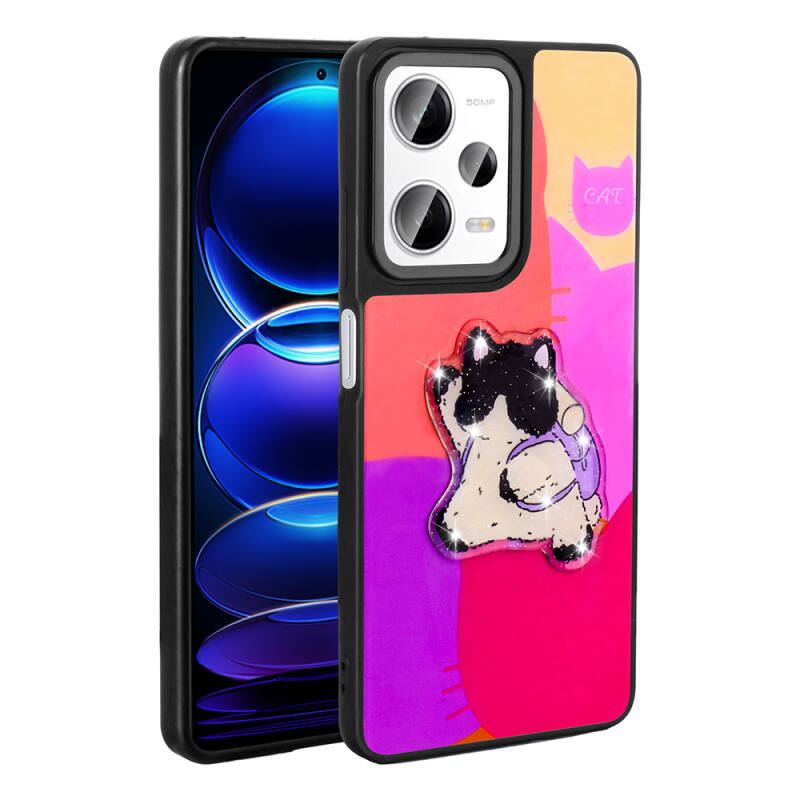 Xiaomi Redmi Note 12 Pro 5G Case Shining Embossed Iconic Figured Zore Amas Silicone Cover - 6