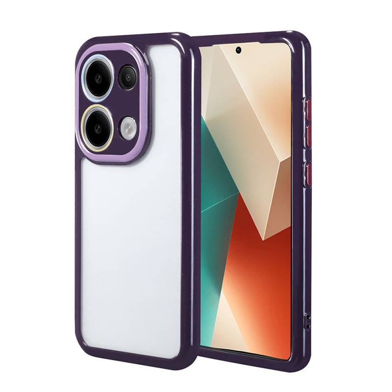 Xiaomi Redmi Note 13 4G Case Camera Protected Colorful Edge Frame Design Zore Vitamin Cover - 3