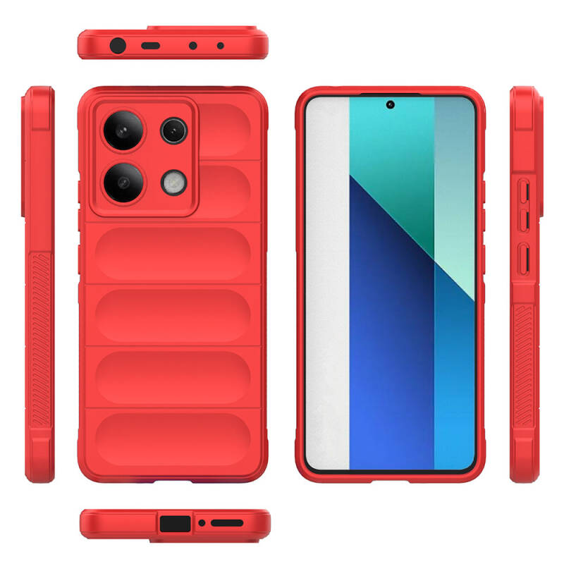 Xiaomi Redmi Note 13 4G Case Flexible TPU Hollow Back Surface Design Zore Etnik Silicone Cover - 42