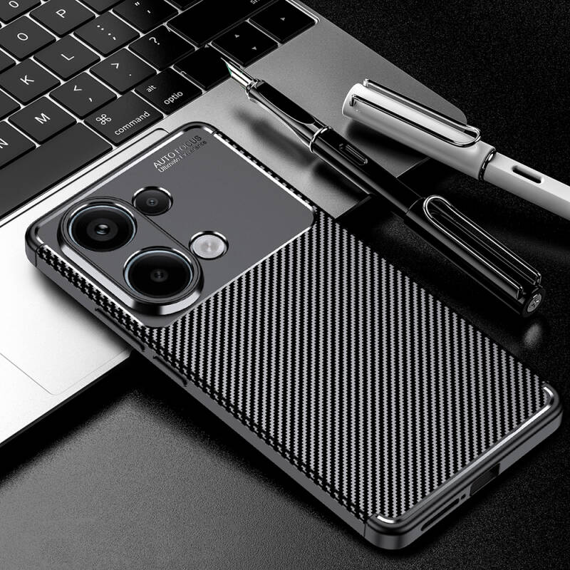 Xiaomi Redmi Note 13 4G Case Zore Negro Silicone Cover - 3