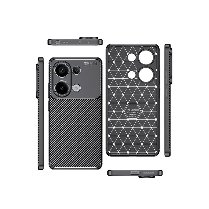 Xiaomi Redmi Note 13 4G Case Zore Negro Silicone Cover - 4