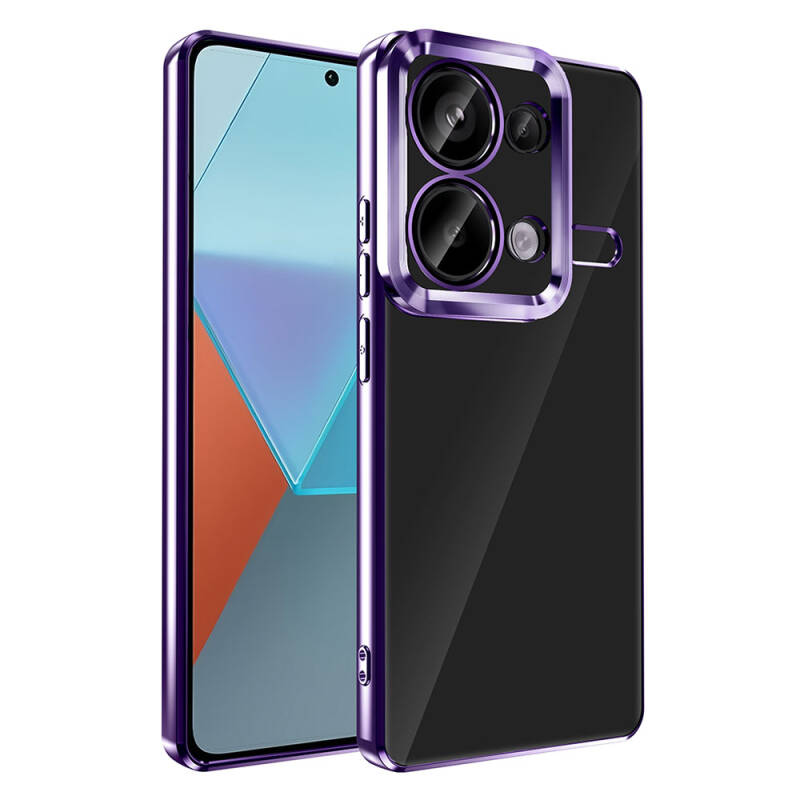 Xiaomi Redmi Note 13 Pro 4G Case Camera Protection Zore Omega Cover Showing Logo - 16