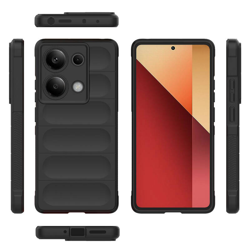 Xiaomi Redmi Note 13 Pro 4G Case Flexible TPU Hollow Back Surface Design Zore Etnik Silicone Cover - 5