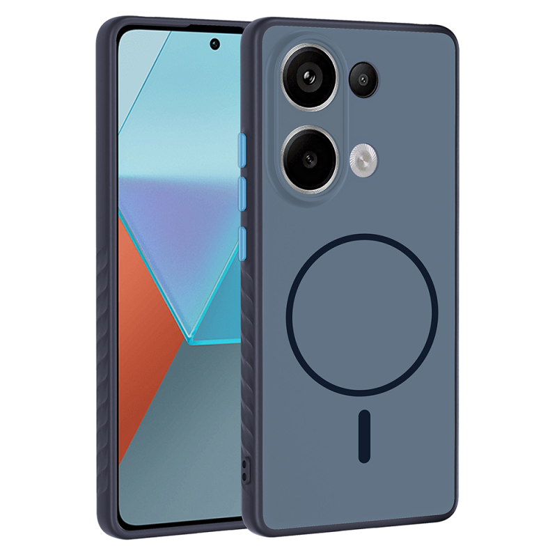 Xiaomi Redmi Note 13 Pro 4G Case M-safe Charging Feature Zore Tea Cover - 1