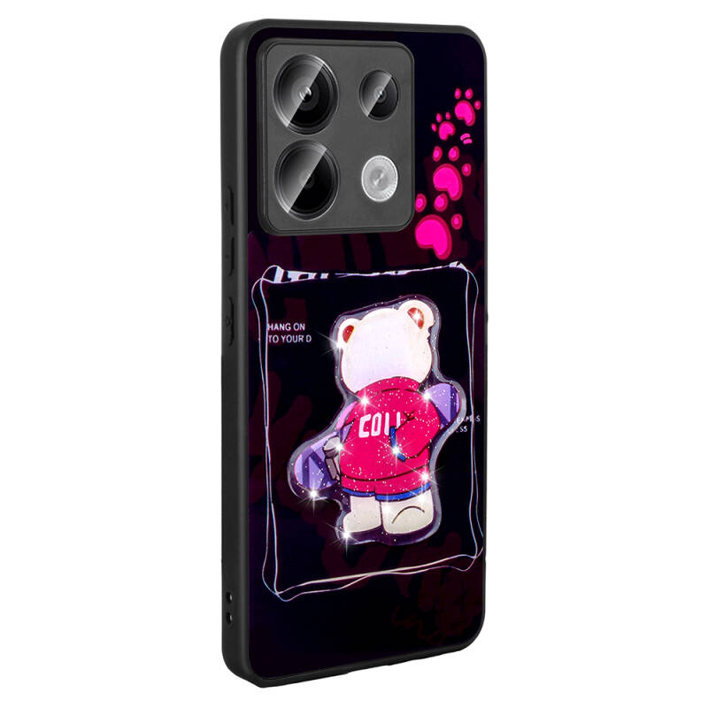 Xiaomi Redmi Note 13 Pro 5G Case Shining Embossed Zore Amas Silicone Cover with Iconic Figure - 4