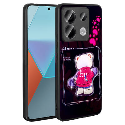 Xiaomi Redmi Note 13 Pro 5G Case Shining Embossed Zore Amas Silicone Cover with Iconic Figure - 8