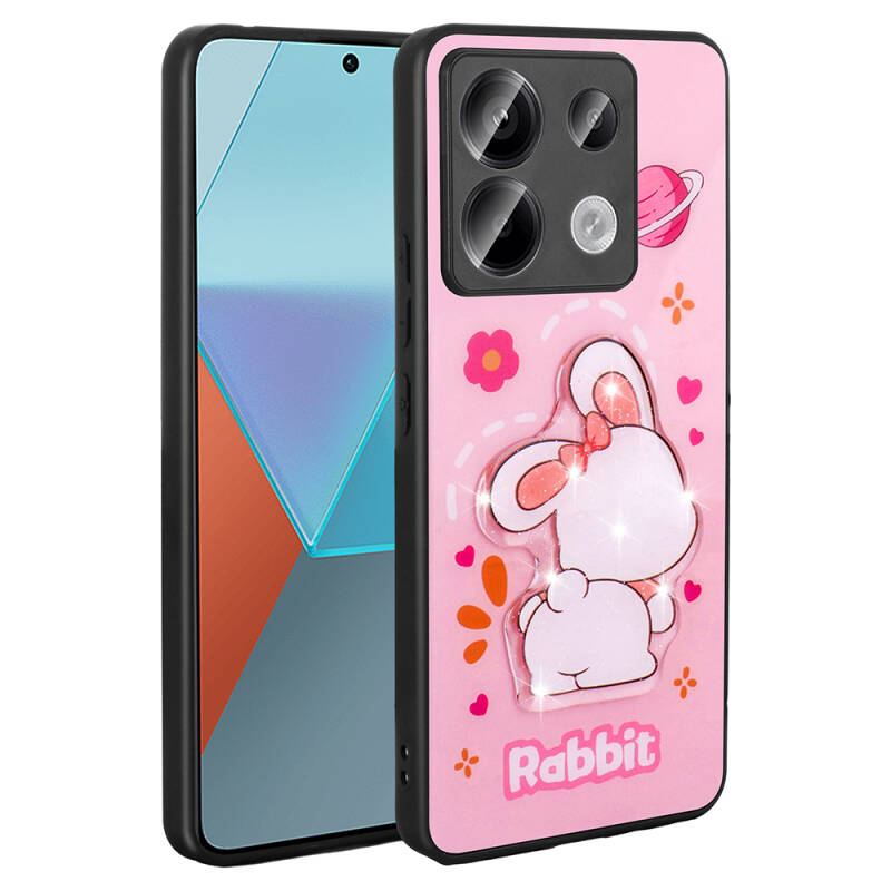 Xiaomi Redmi Note 13 Pro 5G Case Shining Embossed Zore Amas Silicone Cover with Iconic Figure - 10