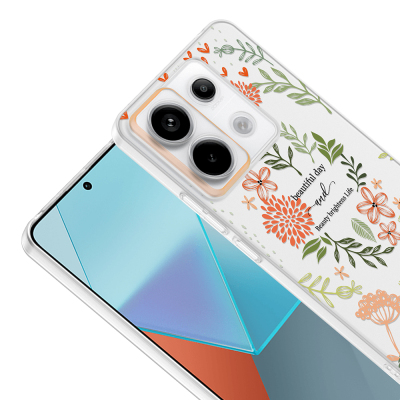 Xiaomi Redmi Note 13 Pro 5G Case with Camera Protector, Patterned Zore Clip Cover - 12