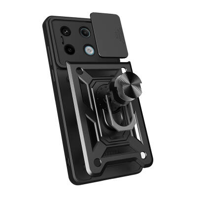 Xiaomi Redmi Note 13 Pro 5G Case with Magnetic Stand Camera Protection Zore Sliding Vega Cover - 7