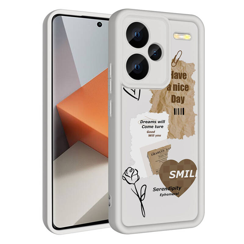 Xiaomi Redmi Note 13 Pro Plus 5G Case Camera Protected Printed Back Surface Zore Klas Cover - 4