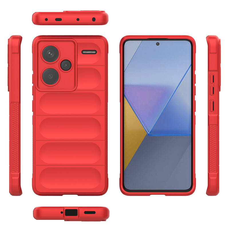 Xiaomi Redmi Note 13 Pro Plus 5G Case Flexible TPU Hollow Back Surface Design Zore Etnik Silicone Cover - 7