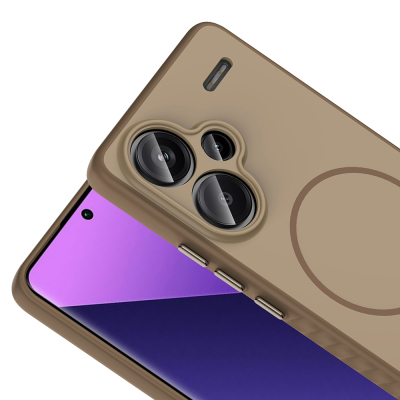 Xiaomi Redmi Note 13 Pro Plus 5G Case M-safe Charging Feature Zore Tea Cover - 10