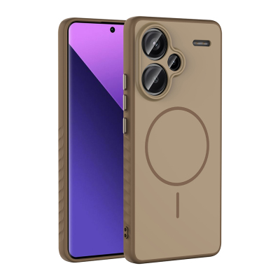 Xiaomi Redmi Note 13 Pro Plus 5G Case M-safe Charging Feature Zore Tea Cover - 5