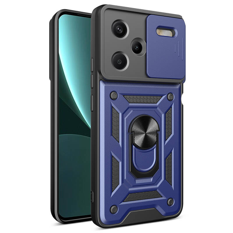 Xiaomi Redmi Note 13 Pro Plus 5G Case Magnetic Stand Camera Protection Zore Sliding Vega Cover - 1