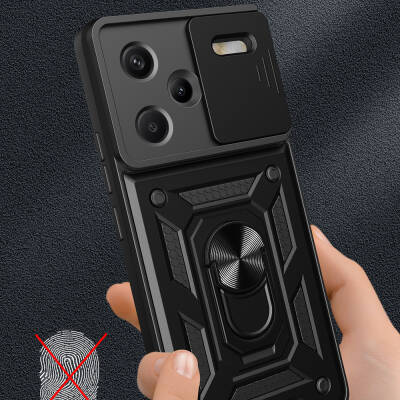 Xiaomi Redmi Note 13 Pro Plus 5G Case Magnetic Stand Camera Protection Zore Sliding Vega Cover - 5