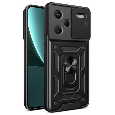 Xiaomi Redmi Note 13 Pro Plus 5G Case Magnetic Stand Camera Protection Zore Sliding Vega Cover - 9