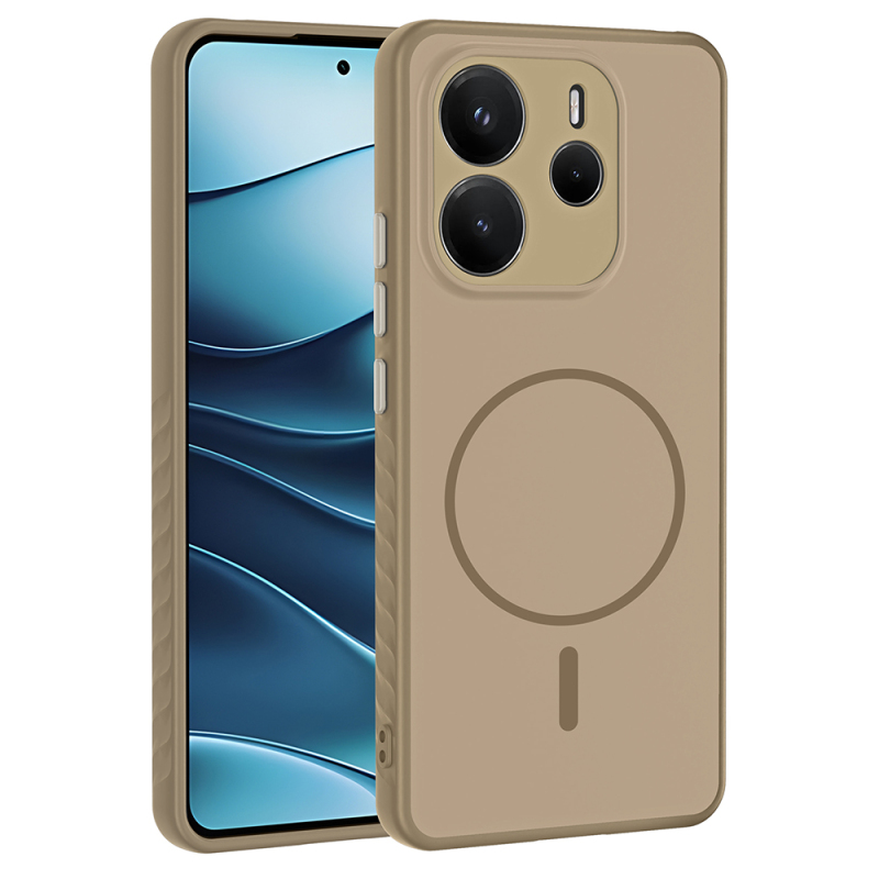 Xiaomi Redmi Note 14 4G Case with M-safe Charging Feature Zore Tea Cover - 2