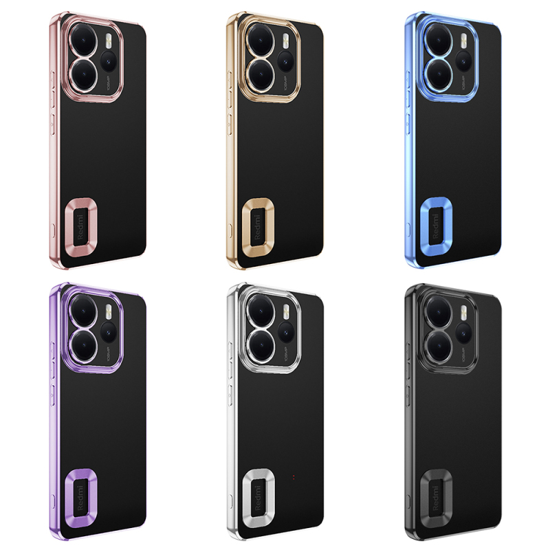 Xiaomi Redmi Note 14 4G Kılıf Kamera Korumalı Logo Gösteren Zore Omega Kapak - 20