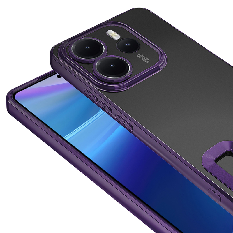 Xiaomi Redmi Note 14 4G Kılıf Kamera Korumalı Logo Gösteren Zore Omega Kapak - 21