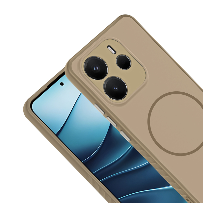 Xiaomi Redmi Note 14 4G Kılıf M-safe Şarj Özellikli Zore Tea Kapak - 11