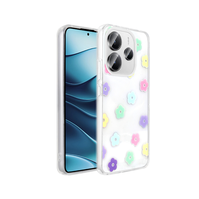 Xiaomi Redmi Note 14 4G Kılıf Şeffaf Figürlü Zore Folk Sert Kapak - 1