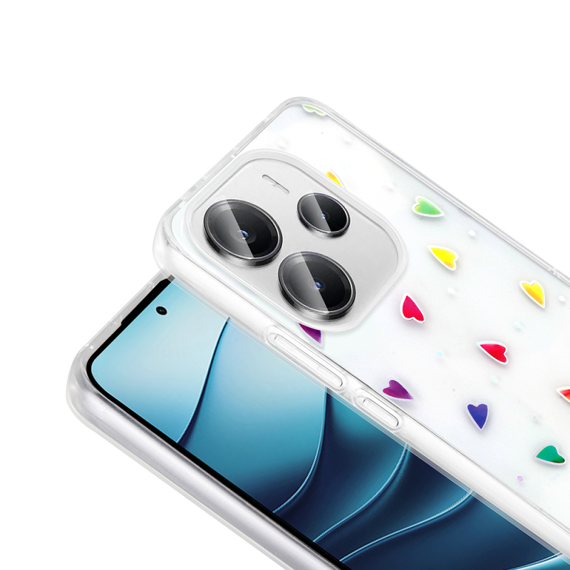 Xiaomi Redmi Note 14 4G Kılıf Şeffaf Figürlü Zore Folk Sert Kapak - 13