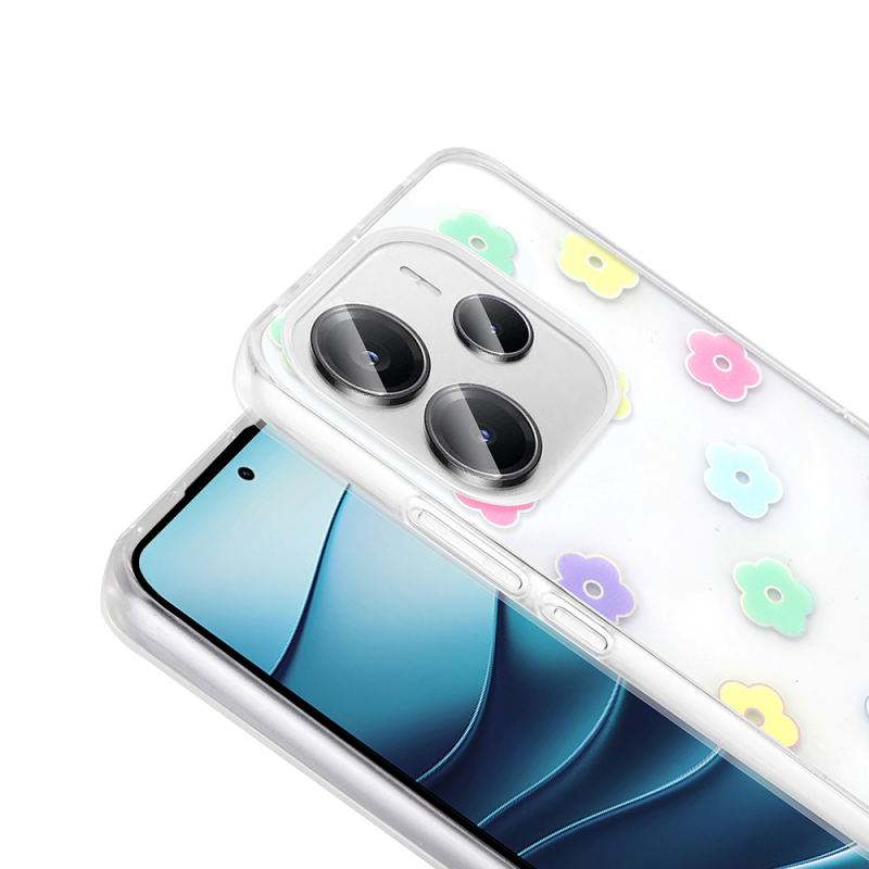 Xiaomi Redmi Note 14 4G Kılıf Şeffaf Figürlü Zore Folk Sert Kapak - 14
