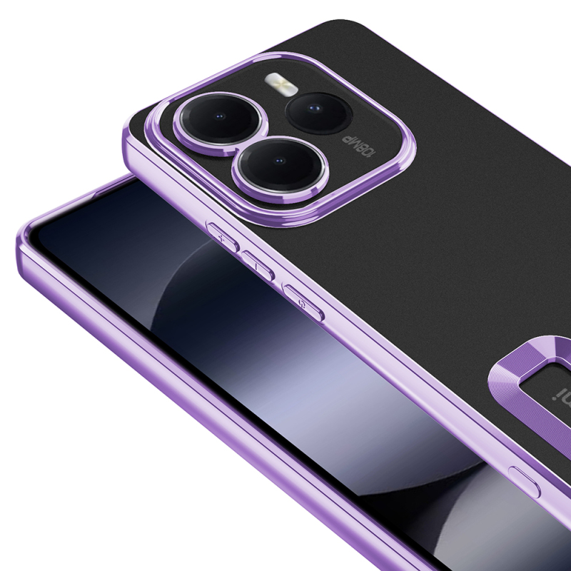 Xiaomi Redmi Note 14 5G Case Camera Protection Logo Showing Zore Omega Cover - 9