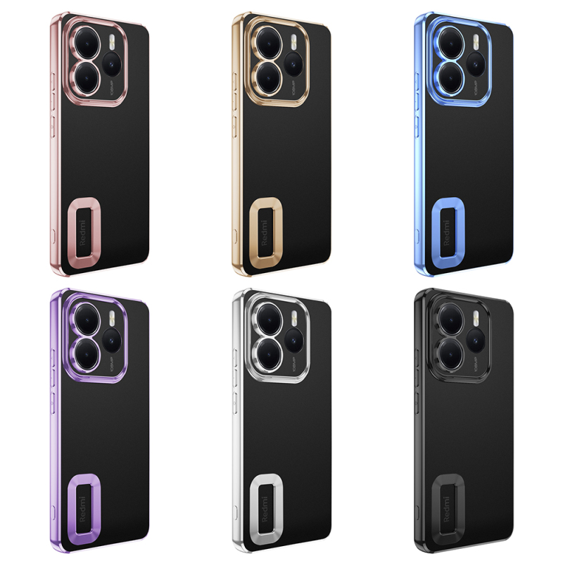 Xiaomi Redmi Note 14 5G Kılıf Kamera Korumalı Logo Gösteren Zore Omega Kapak - 20