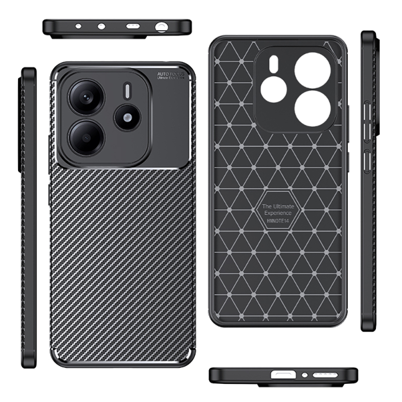 Xiaomi Redmi Note 14 Case Zore Negro Silicone Cover - 6