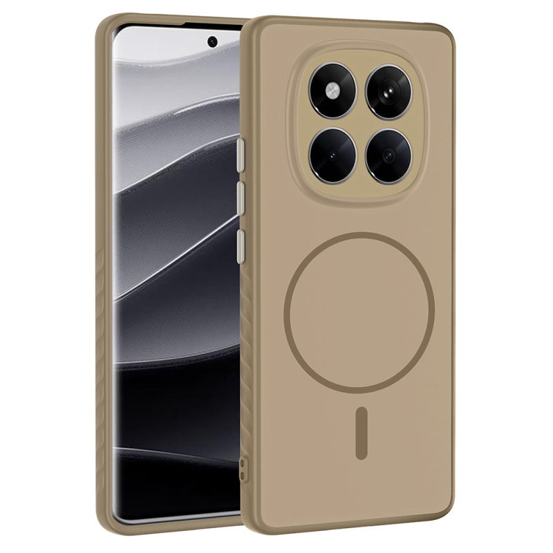 Xiaomi Redmi Note 14 Pro 4G Case with M-safe Charging Feature Zore Tea Cover - 2