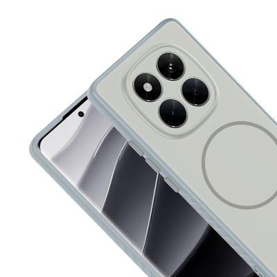 Xiaomi Redmi Note 14 Pro 4G Case with M-safe Charging Feature Zore Tea Cover - 11