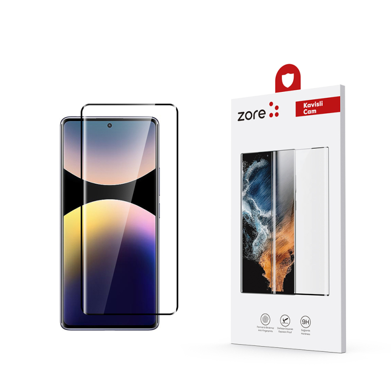 Xiaomi Redmi Note 14 Pro 4G Zore Full Adhesive Glass Screen Protector - 1