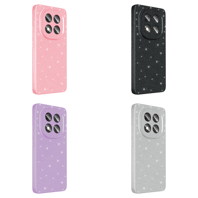 Xiaomi Redmi Note 14 Pro 5G Case Camera Protection Glitter Luxury Zore Koton Cover - 14