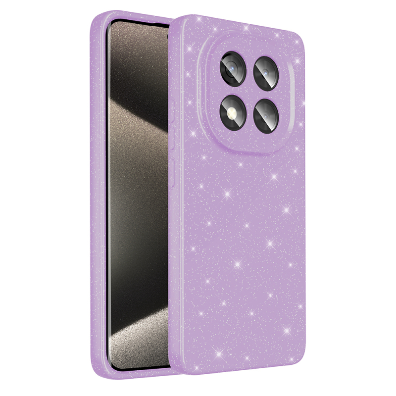 Xiaomi Redmi Note 14 Pro 5G Case Camera Protection Glitter Luxury Zore Koton Cover - 3