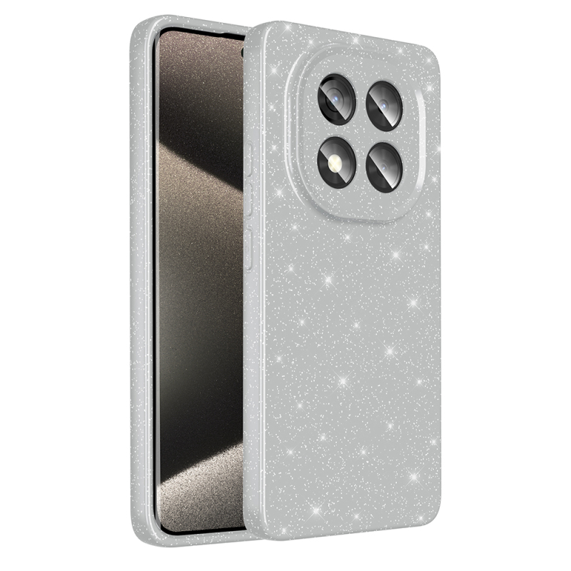 Xiaomi Redmi Note 14 Pro 5G Case Camera Protection Glitter Luxury Zore Koton Cover - 4