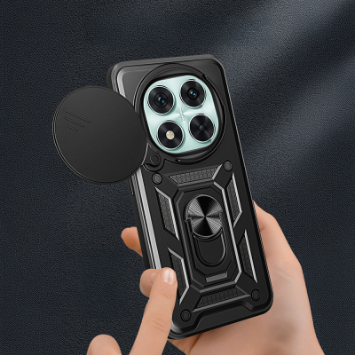 Xiaomi Redmi Note 14 Pro 5G Kılıf Magnetik Standlı Kamera Korumalı Zore Sürgülü Vega Kapak - 7