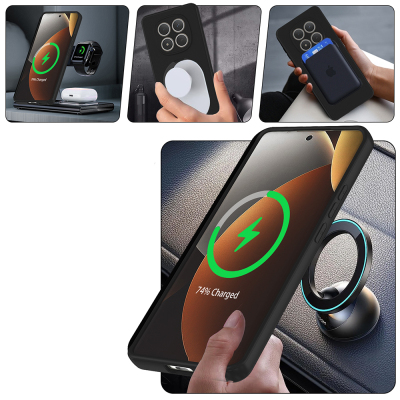 Xiaomi Redmi Note 15 4G Case M-safe Charging Stand Zore Samara Cover - 7